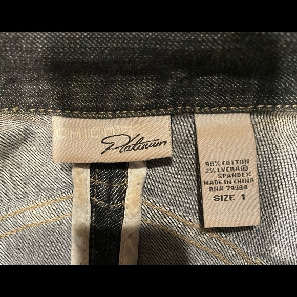 Chico’s Denim Vest. Size 1. - Picture 4 of 4